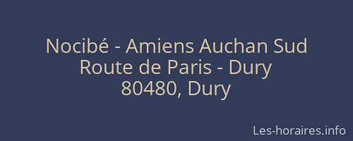 Nocibé - Amiens Auchan Sud