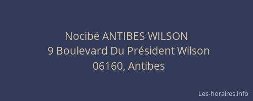Nocibé ANTIBES WILSON