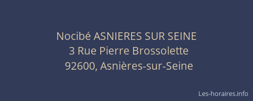 Nocibé ASNIERES SUR SEINE