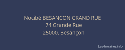 Nocibé BESANCON GRAND RUE