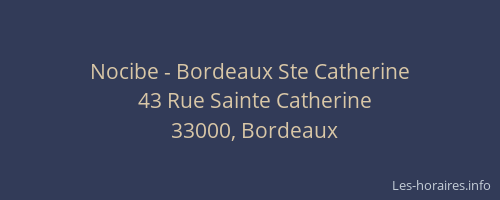 Nocibe - Bordeaux Ste Catherine