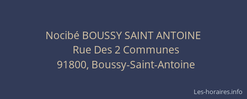Nocibé BOUSSY SAINT ANTOINE