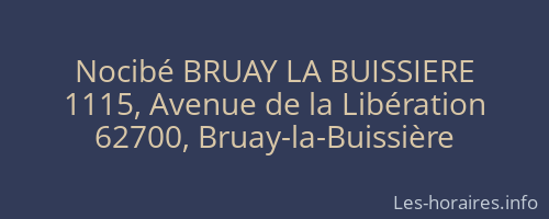 Nocibé BRUAY LA BUISSIERE