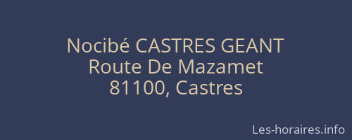 Nocibé CASTRES GEANT