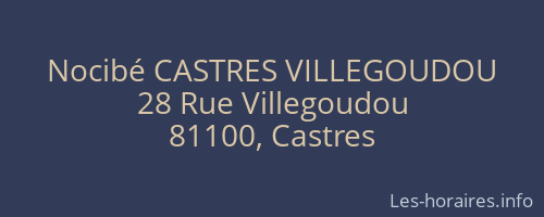 Nocibé CASTRES VILLEGOUDOU