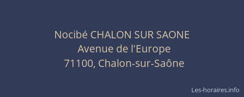 Nocibé CHALON SUR SAONE