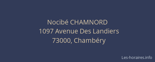 Nocibé CHAMNORD