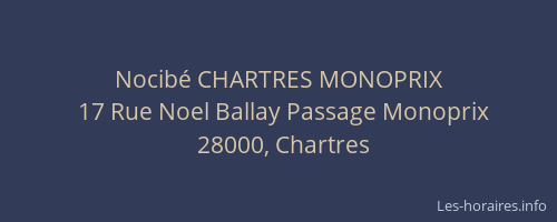 Nocibé CHARTRES MONOPRIX