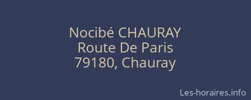 Nocibé CHAURAY