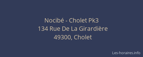 Nocibé - Cholet Pk3