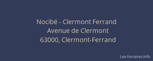 Nocibé - Clermont Ferrand