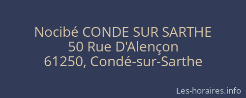 Nocibé CONDE SUR SARTHE