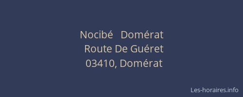 Nocibé   Domérat