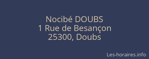 Nocibé DOUBS