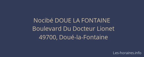 Nocibé DOUE LA FONTAINE