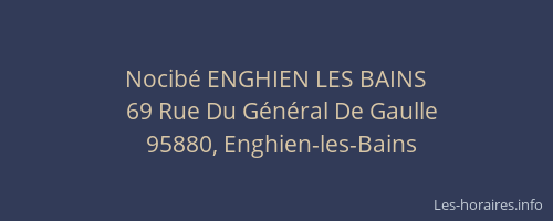 Nocibé ENGHIEN LES BAINS