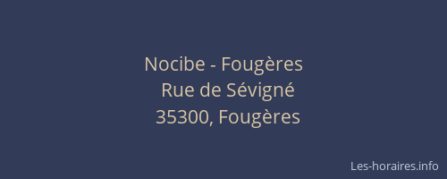 Nocibe - Fougères