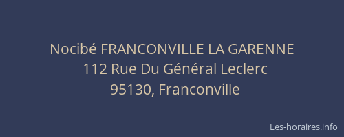 Nocibé FRANCONVILLE LA GARENNE