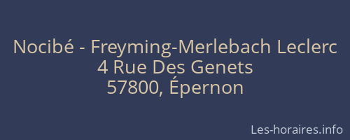 Nocibé - Freyming-Merlebach Leclerc