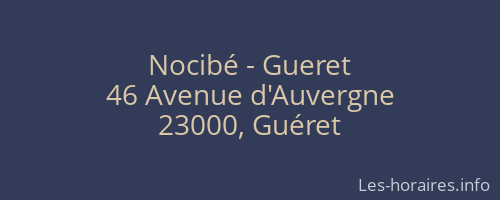 Nocibé - Gueret