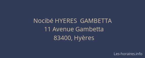Nocibé HYERES  GAMBETTA