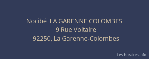 Nocibé  LA GARENNE COLOMBES