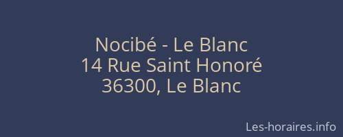 Nocibé - Le Blanc