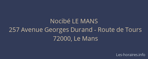 Nocibé LE MANS