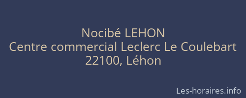 Nocibé LEHON