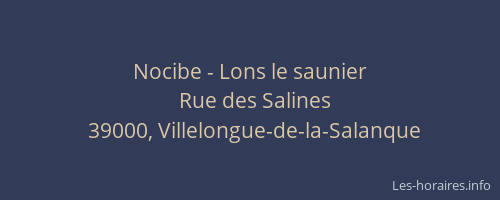 Nocibe - Lons le saunier
