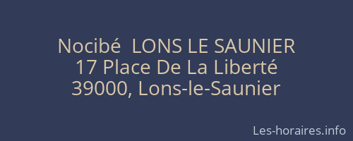 Nocibé  LONS LE SAUNIER