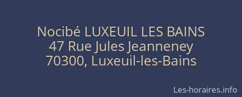 Nocibé LUXEUIL LES BAINS