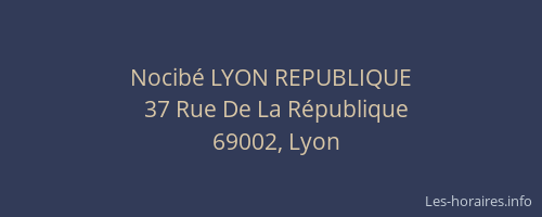 Nocibé LYON REPUBLIQUE