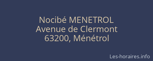 Nocibé MENETROL