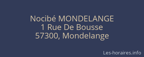 Nocibé MONDELANGE