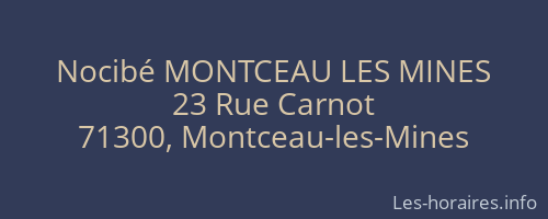 Nocibé MONTCEAU LES MINES
