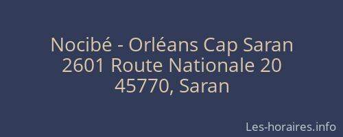 Nocibé - Orléans Cap Saran