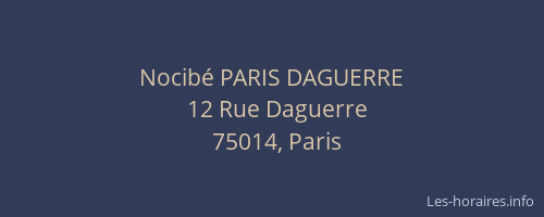 Nocibé PARIS DAGUERRE