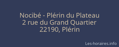 Nocibé - Plérin du Plateau