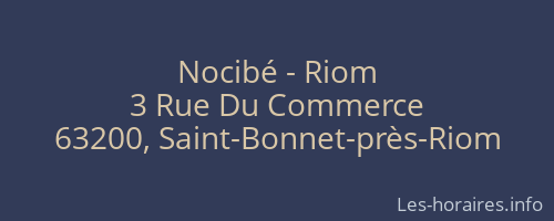 Nocibé - Riom