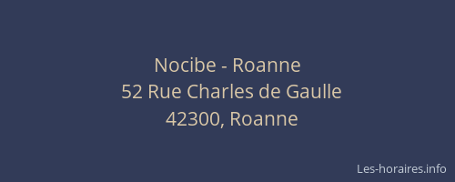 Nocibe - Roanne