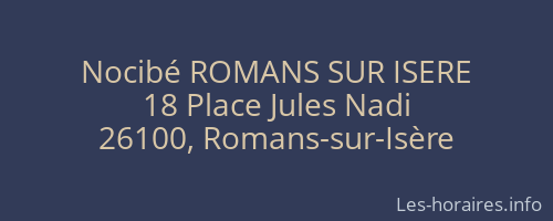 Nocibé ROMANS SUR ISERE