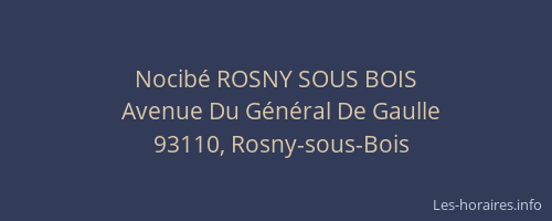 Nocibé ROSNY SOUS BOIS