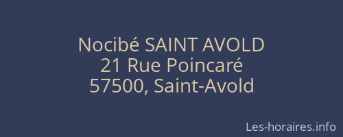 Nocibé SAINT AVOLD
