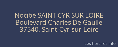 Nocibé SAINT CYR SUR LOIRE