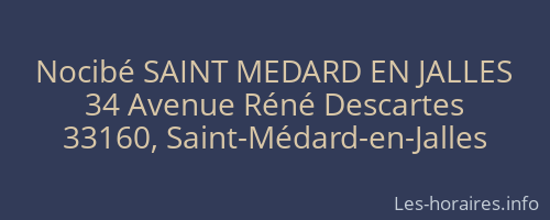 Nocibé SAINT MEDARD EN JALLES
