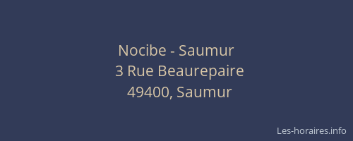 Nocibe - Saumur