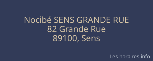 Nocibé SENS GRANDE RUE