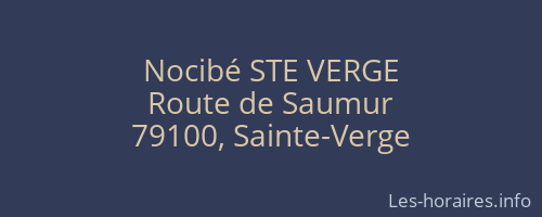 Nocibé STE VERGE