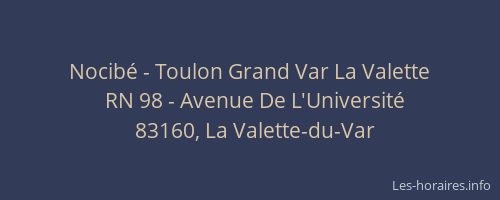 Nocibé - Toulon Grand Var La Valette